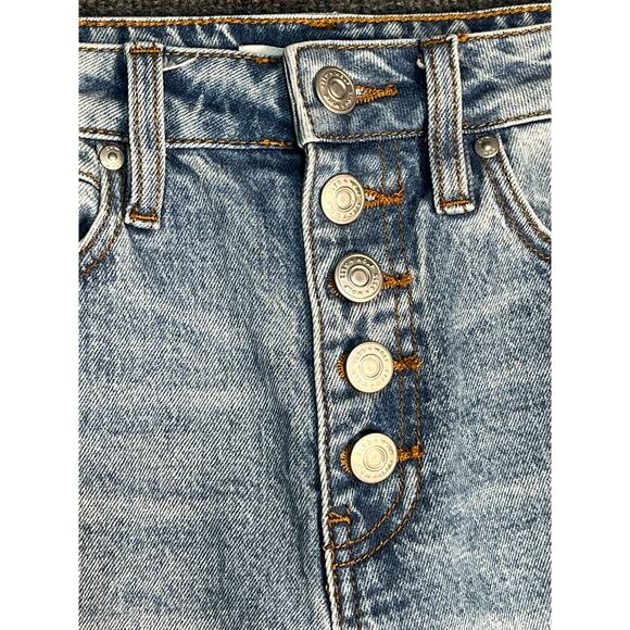 Cleo + Wolf Jeans Denim Ankle Skinny Button Fly Medium Wash Blue Womens Waist 26 - Picture 8 of 16
